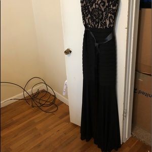 Evening gown off the shoulder